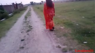 horny bhabhi in red sare and her boy friend having hardcore fucking