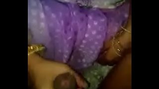 Hot Desi maid on saree having hot fuck with her hubby