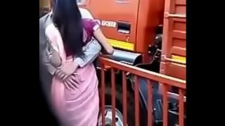 Indian lovers romance in street