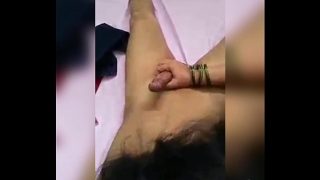 sexy hindi girl playing with sleeping boy friends cock